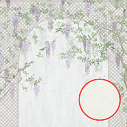 Фреска Ortograf Aurora 34117 Фактура флок FLK Флизелин (5,30*2,70) Коричневый/Фиолетовый/Зеленый, Деревья/Цветы/Птицы