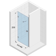 Душевая дверь Riho SZ Scandic NXT X101 88 L G001005120 (GX00012C1) профиль Хром стекло прозрачное-1