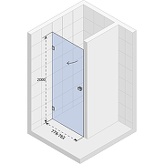 Душевая дверь Riho SZ Scandic NXT X101 80 L G001003120 (GX08002C1) профиль Хром стекло прозрачное-2