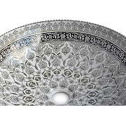 Раковина-чаша Bronze de Luxe Марракеш 40 1008G Белый глянец с декором-3