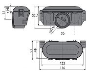 Гидрозатвор Alcaplast P065-ND для душевого лотка комбинированный Серый-1