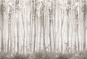 Фреска Ortograf Flora 31031 Фактура бархат FX Флизелин (4*2,7) Серый/Бежевый, Деревья/Животные-1