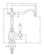 Кран для одного типа воды Migliore Baron 18307 Хром-1