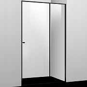 Душевая дверь WasserKRAFT Dill 140 61S31 профиль Черный матовый стекло прозрачное