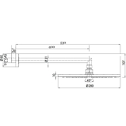 Верхний душ Bossini Cosmo H70596I.073 Черный матовый-2