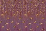 Фреска Ortograf Flora 31162 Фактура бархат FX Флизелин (4*2,7) Красный/Коричневый, Листья/Птицы-1