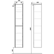 Шкаф пенал Sanstar Trend П 35 253.1-3.5.1. подвесной Бетон пайн-3