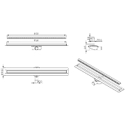 Душевой лоток ALMAes Bajo 80 BG80BL с решеткой Черный-8