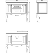 Комплект мебели для ванной ValenHouse Эстетика 100 ES100_КББ Белый ручки Бронза-9