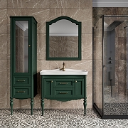 Комплект мебели для ванной ValenHouse Эстетика 100 ES100_КЗБ Зеленый ручки Бронза-4