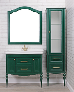 Комплект мебели для ванной ValenHouse Эстетика 100 ES100_КЗЗ Зеленый ручки Золото-5