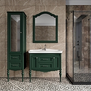 Комплект мебели для ванной ValenHouse Эстетика 100 ES100_КЗХ Зеленый ручки Хром-4