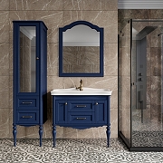 Комплект мебели для ванной ValenHouse Эстетика 100 ES100_КСБ Синий ручки Бронза-4
