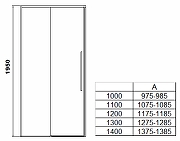 Душевая дверь RGW Stilvoll SV-12B 150 32321215-14 профиль Черный стекло прозрачное-2