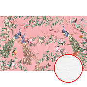 Фреска Ortograf Flora 31145 Фактура бархат FX Флизелин (4,3*2,7) Розовый/Разноцветный, Цветы/Птицы