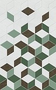 Керамический декор Шахтинская плитка (Unitile) Веста зеленый 01 25х40 см