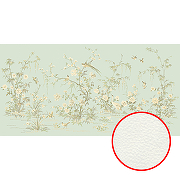 Фреска Ortograf Flora 31210 Фактура флок FLK Флизелин (5,3*2,7) Зеленый/Бежевый, Цветы/Птицы