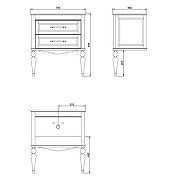 Комплект мебели для ванной ValenHouse Эстетика 80 ES80_КББ Белый ручки Бронза-8