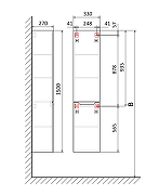 Шкаф пенал Jorno Slide 33 Sli.04.150/P/W подвесной Белый-3