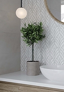 Керамический декор Шахтинская плитка (Unitile) Лилит серый 01 25х40 см-1