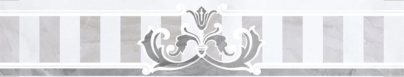 Керамический бордюр Шахтинская плитка Милана серый 01 7,5х40 см