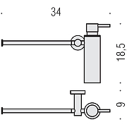 Дозатор для жидкого мыла Colombo Design Plus W4975.NM с полотенцедержателем Черный матовый-2