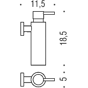 Дозатор для жидкого мыла Colombo Design Plus W4981.HPS1 Zirconium-2