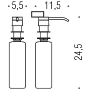 Дозатор для жидкого мыла Colombo Design Contract В9989 Хром-2