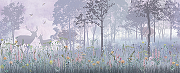 Фреска Ortograf Flora 31268 Фактура флок FLK Флизелин (6,7*2,7) Сиреневый, Деревья/Животные/Природа-1