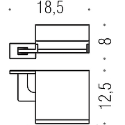 Держатель туалетной бумаги Colombo Design Look В1691.ВM с крышкой Белый матовый-2