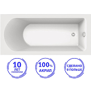 Акриловая ванна C-Bath Geba 170x75 CBQ009001 без гидромассажа