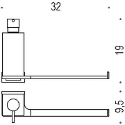 Дозатор для жидкого мыла Colombo Design Look В1674.NM с полотенцедержателем Черный матовый-1