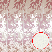 Фреска Ortograf Flora 31305 Фактура флок FLK Флизелин (2,7*2,7) Красный/Бежевый/Белый, Листья