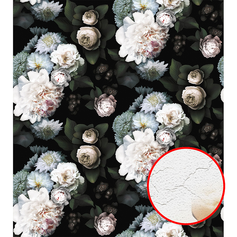 Фреска Ortograf Flora 31306 Фактура кракелюр FK Флизелин (2,4*2,7) Разноцветный, Цветы