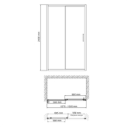 Душевая дверь WasserKRAFT Main 130 41S30 профиль Хром стекло прозрачное-7