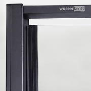 Душевая дверь WasserKRAFT Elbe 100 74P12 профиль Черный матовый стекло прозрачное-8