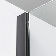 Душевая дверь WasserKRAFT Elbe 100 74P12 профиль Черный матовый стекло прозрачное-9