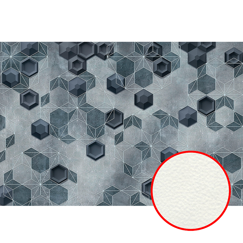 Фреска Ortograf Forma 32609 Фактура флок FLK Флизелин (4*2,7) Серый/Черный, Геометрия/Абстракция
