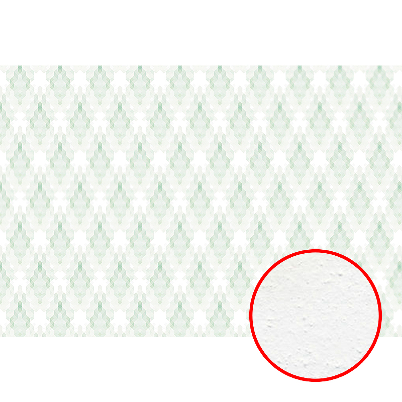Фреска Ortograf Forma 32668 Фактура бархат FX Флизелин (4*2,7) Белый/Зеленый, Геометрия