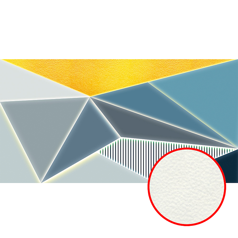Фреска Ortograf Forma 32606 Фактура флок FLK Флизелин (5,2*2,7) Серый/Синий/Желтый, Геометрия/Абстракция 32606