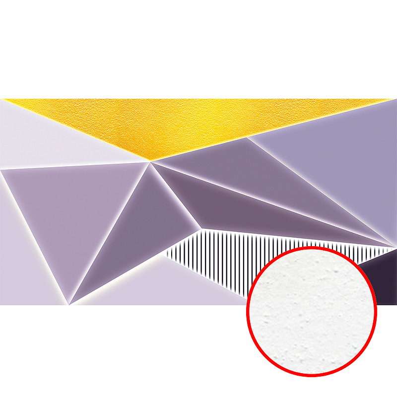 Фреска Ortograf Forma 32607 Фактура бархат FX Флизелин (5,2*2,7) Фиолетовый/Желтый, Геометрия/Абстракция
