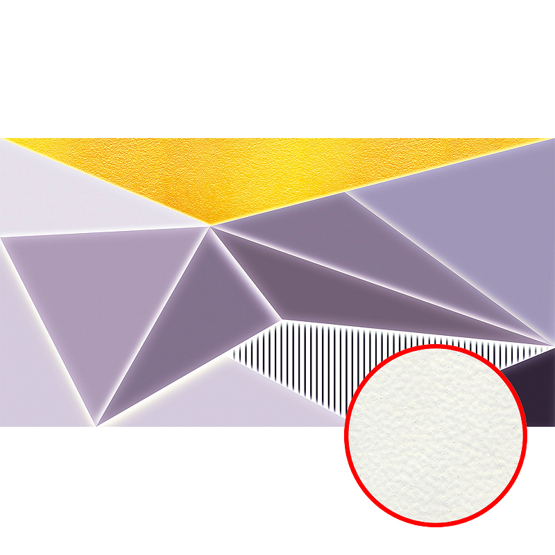 Фреска Ortograf Forma 32607 Фактура флок FLK Флизелин (5,2*2,7) Фиолетовый/Желтый, Геометрия/Абстракция