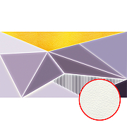 Фреска Ortograf Forma 32607 Фактура флок FLK Флизелин (5,2*2,7) Фиолетовый/Желтый, Геометрия/Абстракция