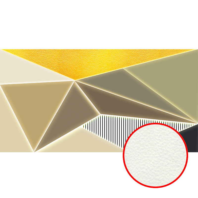 Фреска Ortograf Forma 32608 Фактура флок FLK Флизелин (5,2*2,7) Бежевый/Желтый, Геометрия/Абстракция