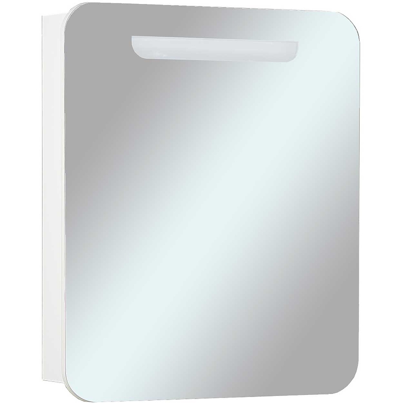 Зеркальный шкаф Onika Неаполь 60.01 R 206064 с подсветкой Белый зеркальный шкаф 60х68 см ясень таормина r onika натали 206061