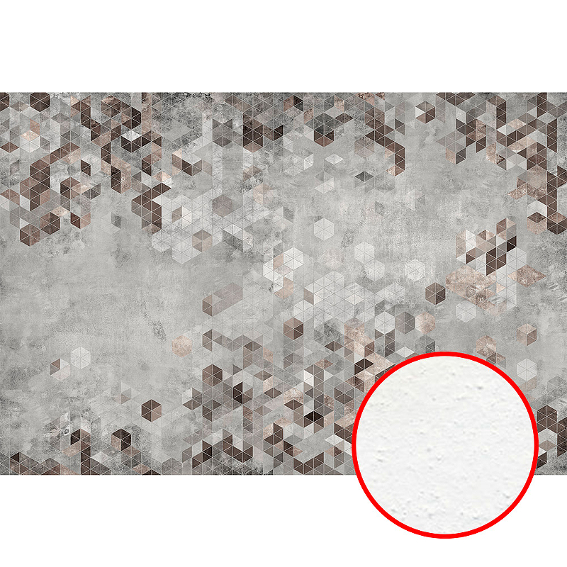 Фреска Ortograf Forma 32634 Фактура бархат FX Флизелин (4*2,7) Серый/Бежевый/Коричневый, Геометрия/Абстракция