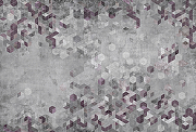 Фреска Ortograf Forma 32635 Фактура бархат FX Флизелин (4*2,7) Серый/Фиолетовый, Геометрия/Абстракция-1