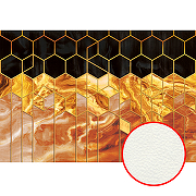 Фреска Ortograf Forma 32693 Фактура флок FLK Флизелин (4*2,7) Золото/Коричневый/Черный, Геометрия/Абстракция