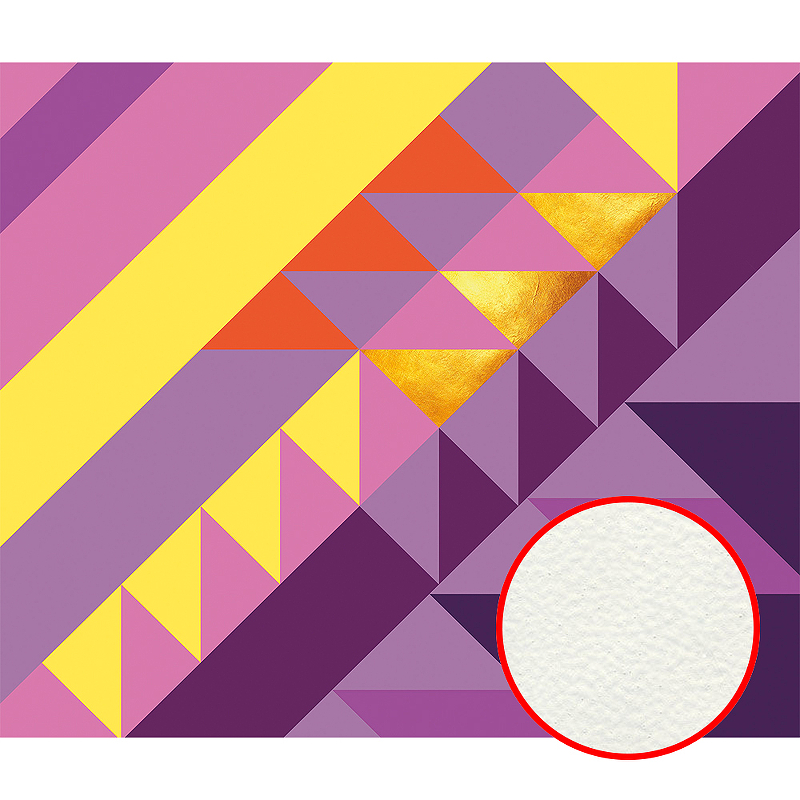 Фреска Ortograf Forma 32683 Фактура флок FLK Флизелин (3,2*2,7) Фиолетовый/Желтый/Красный, Геометрия/Абстракция