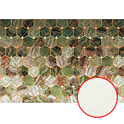 Фреска Ortograf Forma 32695 Фактура флок FLK Флизелин (4*2,7) Зеленый/Коричневый/Золото, Геометрия/Абстракция